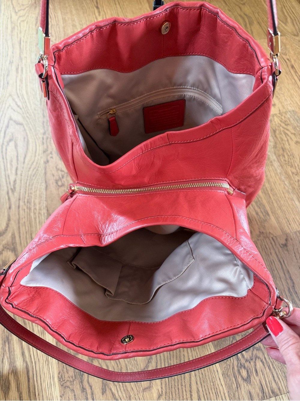 COACH Madison Phoebe Shoulder Bag in Gathered Twist Leather - Picture 5 of 9